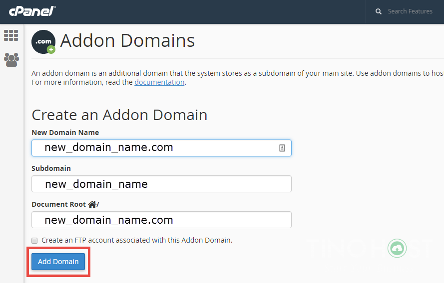 Addon domain là gì? Hướng dẫn thêm tên miền addon domain vào Host cPanel 1