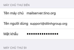 Hướng dẫn cấu hình Email doanh nghiệp trên phần mềm Mail trên IOS