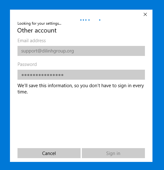 Hướng dẫn cấu hình Email doanh nghiệp trên phần mềm email Email trên Windows 10 20