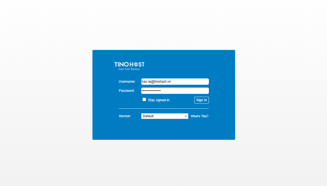 [Zimbra] Hướng dẫn đăng nhập hệ thống mail trên TinoHost và chuyển đổi ngôn ngữ Tiếng Việt 6