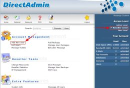 Hướng dẫn tạo tài khoản User trên Direct Admin