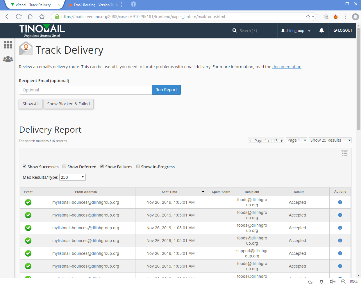 [cPanel] - Track Delivery 2