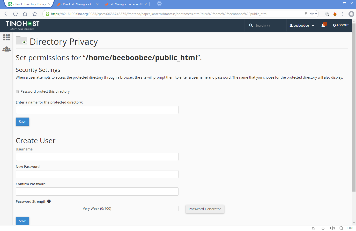 [cPanel] - Đặt mật khẩu bảo vệ thư mục với Directory Privacy 6