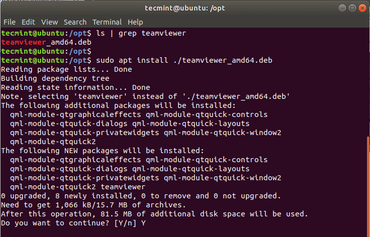 Install TeamViewer on Ubuntu