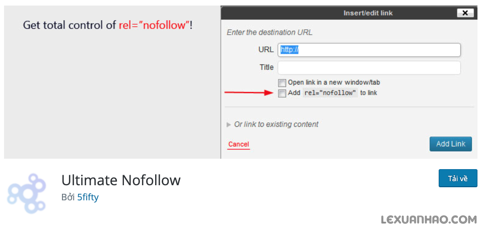 Cách thêm liên kết nofollow trong WordPress 3