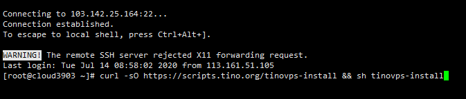 Hướng dẫn cài đặt TinoVPS Script trên CentOS 7 3