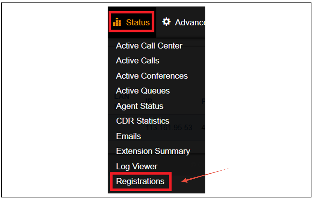 Hướng Dẫn Tổng Đài Ảo - Trạng thái đăng ký hệ thống - Registrations 3
