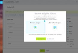 [CRM] Trình thiết kế CRM Forms mới và cổ điển