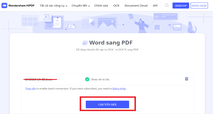 Cách chuyển file Word sang PDF online mới nhất 2021 4