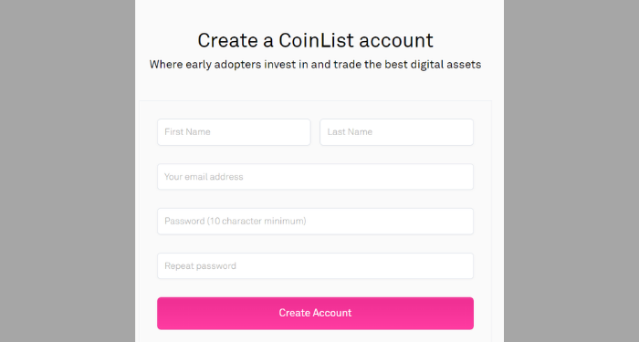 Cách tạo tài khoản trên sàn Coinlist