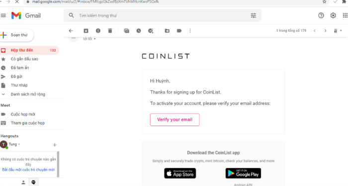 Cách tạo tài khoản trên sàn Coinlist