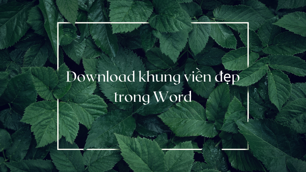 Download khung viền đẹp trong Word miễn phí và đẹp mắt hiện nay