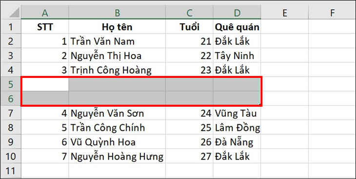 cach-them-hang-trong-excel