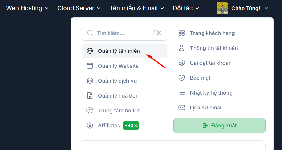 Hướng dẫn cách quản lý DNS trên tên miền tại Tino 1 Cách quản lý DNS trên tên miền tại Tino