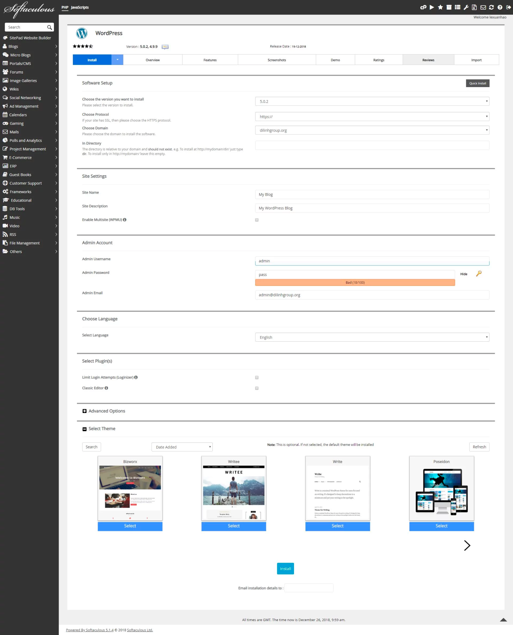 cai-dat-wordpress-tren-moi-nen-tang