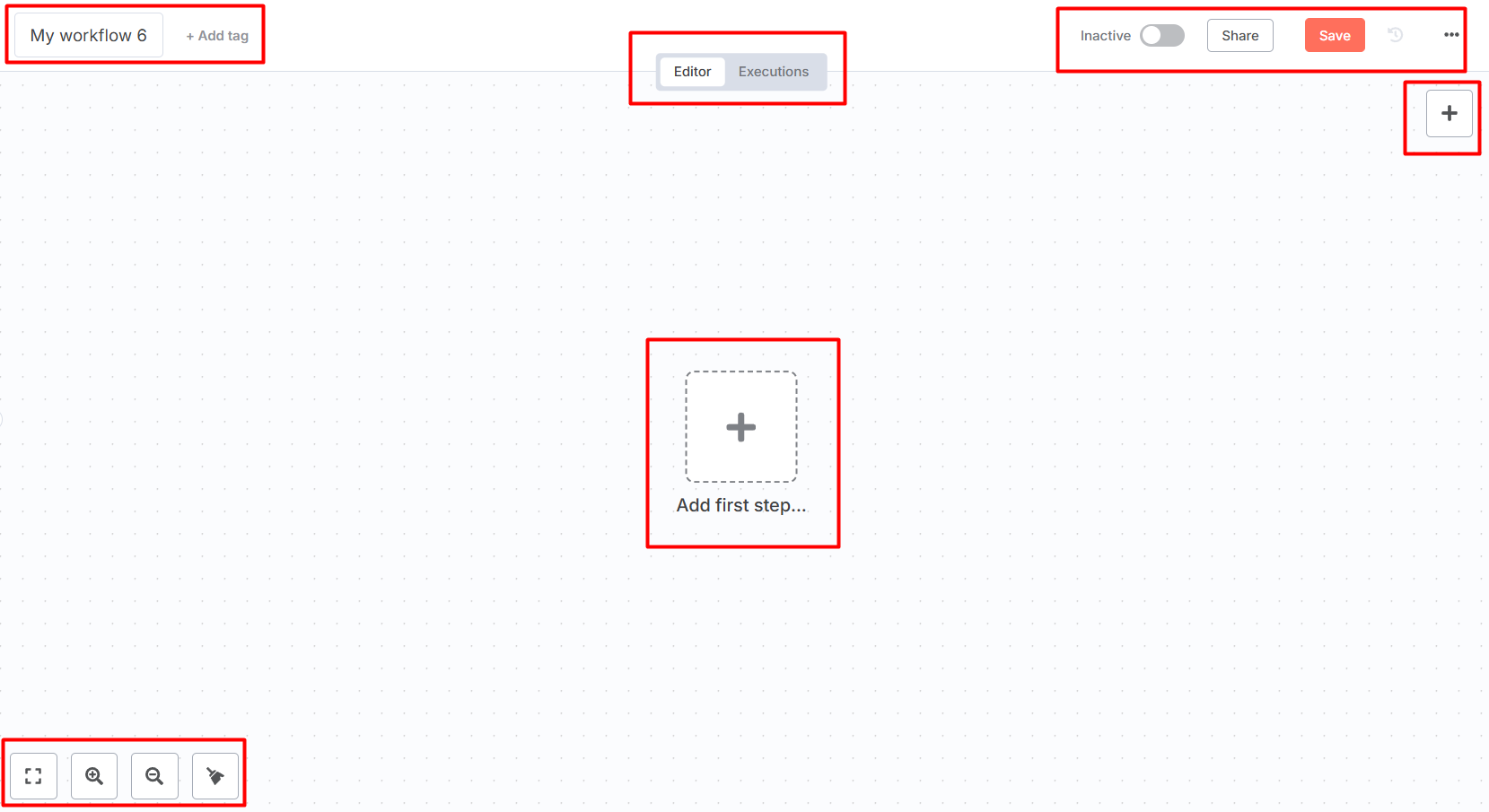 Khám phá giao diện n8n: Hành trình cho người mới bắt đầu 5 Giao diện chỉnh sửa Workflow (Editor)