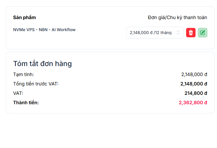 Hướng dẫn đăng ký VPS cài sẵn n8n tại Tino (không cần code) 6 Cách đăng ký VPS N8N - AI Workflow