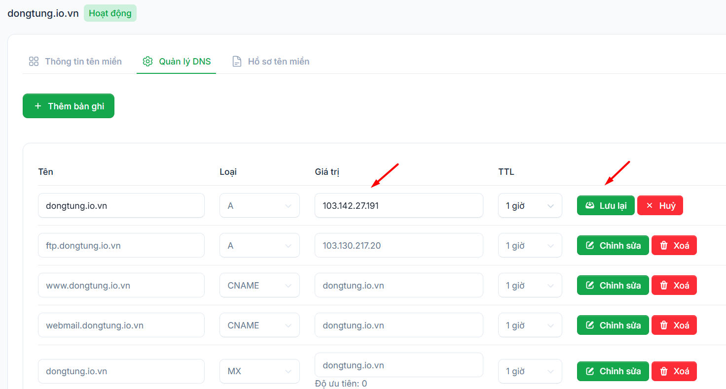 Hướng dẫn cách trỏ tên miền về IP VPS N8N và đổi Hostname thành tên miền đã mua 6 Hướng dẫn cách trỏ tên miền về IP VPS N8N và đổi Hostname thành tên miền đã mua 6